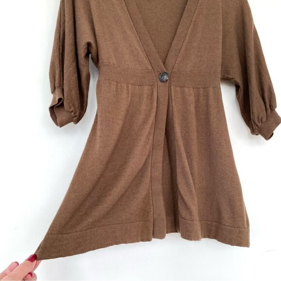 Vince cardigan, dolman sleeves 3/4 length, in a cotton & cashmere blend knit - Picture 5 of 14